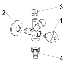 Schlösser Kombi-Eckventil selbstdichtend, mit Schlauchverschraubung, mit Drei... SCHLOESSER-0017151550001 4044997119068 (Abb. 1)