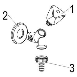 Schlösser Geräteschrägsitzventil mit Schlauchverschraubung und Dreikantgriff,... SCHLOESSER-0017351550001 4044997120286 (Abb. 1)