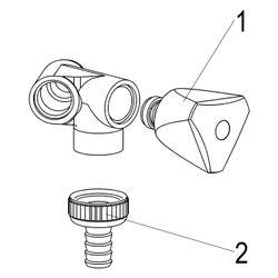 Schlösser Nebenanschlussventil mit Schlauchverschraubung und Dreikantgriff, D... SCHLOESSER-0017451550001 4044997120545 (Abb. 1)
