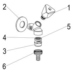 Schlösser Geräteschrägsitzventil mit Rohrbelüfter, Schlauchverschraubung und ... SCHLOESSER-0017651550001 4044997121115 (Abb. 1)