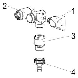 Schlösser Nebenanschlussventil Anschluss rechts m. Rohrbelüfter, Schlauchvers... SCHLOESSER-0017742050001 4044997121153 (Abb. 1)