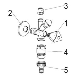 Schlösser Kombi-Eckventil selbstdichtend, mit Rohrbelüfter, Schlauchverschr. ... SCHLOESSER-0017751550001 4044997121160 (Abb. 1)