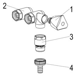 Schlösser Nebenanschlussventil Anschluss links mit Rohrbelüfter, Schlauchvers... SCHLOESSER-0017762050001 4044997121184 (Abb. 1)