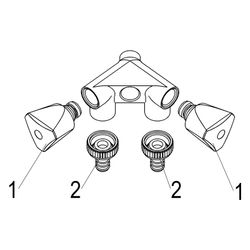 Schlösser Waschgeräte-Doppelventil mit Schlauchverschraubung und Dreikantgrif... SCHLOESSER-0017781550001 4044997121207 (Abb. 1)