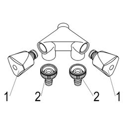 Schlösser Waschgeräte-Doppelventil mit Schlauchverschraubung und Dreikantgrif... SCHLOESSER-0017791550001 4044997121214 (Abb. 1)