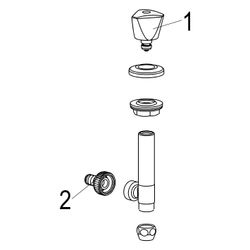 Schlösser Waschgeräte-Untertischventil mit Schlauchverschraubung und Dreikant... SCHLOESSER-0017821550001 4044997121252 (Abb. 1)