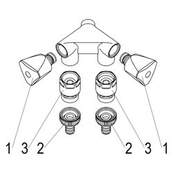 Schlösser Waschgeräte-Doppelventil mit Rohrbelüfter, Schlauchverschr. und Dre... SCHLOESSER-0017881550001 4044997121276 (Abb. 1)
