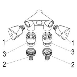Schlösser Waschgeräte-Doppelventil mit Rohrbelüfter, Schlauchverschr. und Dre... SCHLOESSER-0017891550001 4044997121283 (Abb. 1)
