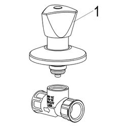 Schlösser Unterputzventil mit Dreikanthaubengriff, DN 15, 1/2" IG, Messing... SCHLOESSER-0017901500001 4044997121290 (Abb. 1)