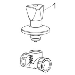 Schlösser Unterputzventil mit Dreikanthaubengriff, DN 20, 3/4" IG, Messing... SCHLOESSER-0017902000001 4044997121313 (Abb. 1)