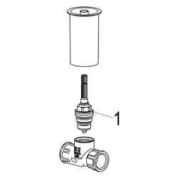Schlösser Unterputzventil variabel, mit Einbauhilfe, DN 15, 1/2"... SCHLOESSER-0017921500001 4044997223536 (Abb. 1)