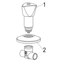 Schlösser Unterputzventil mit Dreikanthaubengriff, Lötanschluss 15mm, Messing... SCHLOESSER-0017961500001 4044997121412 (Abb. 1)