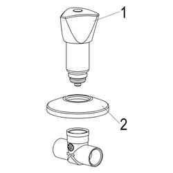 Schlösser Unterputzventil mit Dreikanthaubengriff, Lötanschluss 18mm, Messing... SCHLOESSER-0017961800001 4044997121429 (Abb. 1)