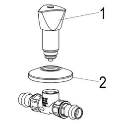 Schlösser Unterputzventil mit Dreikanthaubengriff, Pressanschluss 15mm, Messi... SCHLOESSER-0017981500001 4044997173442 (Abb. 1)