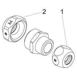 Schlösser Doppel-Quetschverschraubung mit Reduziernippel, DN 10, 1/2" x 12mm,... SCHLOESSER-0018881510001 4044997131411 (Abb. 1)