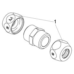 Schlösser Doppel-Quetschverschraubung, DN 10, 3/8" x 10mm, verchromt... SCHLOESSER-0018941010001 4044997131664 (Abb. 1)