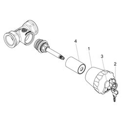 Schlösser Unterputzventil abschließbar, DN 15, 1/2", Oberteil 1/2" IG, Verlän... SCHLOESSER-0019901500001 4044997132616 (Abb. 1)