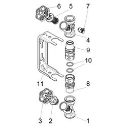 Schlösser Wasserzähler-Einbaugarnitur mit Steigrohr, starr, Dauerdurchfluss Q... SCHLOESSER-0022202600001 4044997250709 (Abb. 1)