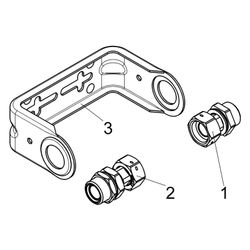 Schlösser Wasserzähler-Einbaubügel mit Verschraubung, starr, Q3 2,5m3/h, 3/4"... SCHLOESSER-0022801570001 4044997175552 (Abb. 1)