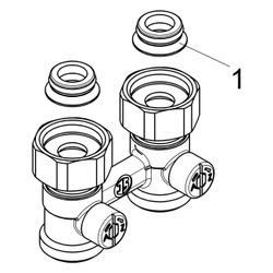 Schlösser Anschlussarmatur für Kompakt-Heizkörper, Durchgangsform Zweirohrsys... SCHLOESSER-0033402050002 4044997136874 (Abb. 1)