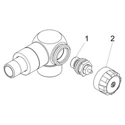 Schlösser Thermostatventil, Winkeleckform, Anschluss rechts, DN 15, 1/2", Ede... SCHLOESSER-0036101590001 4044997175682 (Abb. 1)