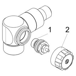 Schlösser Thermostatventil, Winkeleckform, Anschluss links, DN 15, 1/2", verc... SCHLOESSER-0036151550002 4044997137697 (Abb. 1)