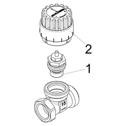 Schlösser Vorlaufregulierventil DN 15, Eingang 1/2" IG x Ausgang 3/4" AG, Mes... SCHLOESSER-0046501500018 4044997140581 (Abb. 1)