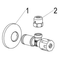 Schlösser Eckventil selbstdichtend, mit Comfortgriff und Quetschverschraubung... SCHLOESSER-0071001550001 4044997145371 (Abb. 1)