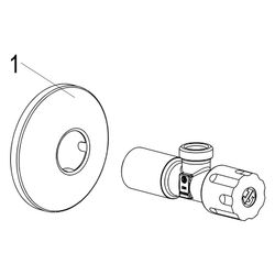 Schlösser Eckventil nicht selbstdichtend, ohne Überwurfmutter, DN 15, 1/2" x ... SCHLOESSER-0071061550001 4044997145425 (Abb. 1)