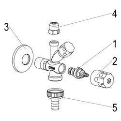 Schlösser Kombi-Eckventil nicht selbstdichtend, mit Schlauchverschraubung und... SCHLOESSER-0071141550001 4044997210307 (Abb. 1)
