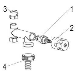 Schlösser Geräteventil für Eckventil, Schlauchverschraubung, Designgriff, DN ... SCHLOESSER-0071211050001 4044997145494 (Abb. 1)