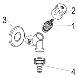 Schlösser Geräteschrägsitzventil, Schlauchverschraubung, Designgriff, DN 15, ... SCHLOESSER-0071351550001 4044997145531 (Abb. 1)
