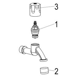 Schlösser Auslaufventil mit Perlator und Designgriff, 1/2", verchromt poliert... SCHLOESSER-0071411550001 4044997145548 (Abb. 1)