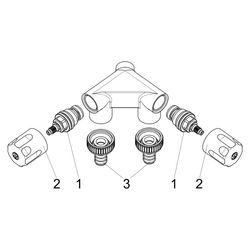 Schlösser Waschgeräte-Doppelventil mit Schlauchverschraubung und Designgriff,... SCHLOESSER-0071791550001 4044997186695 (Abb. 1)