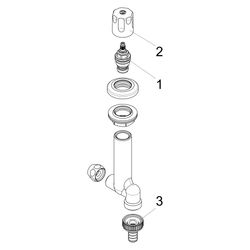 Schlösser Waschgeräte-Untertischventil mit Schlauchverschraubung und Designgr... SCHLOESSER-0071811550001 4044997176375 (Abb. 1)