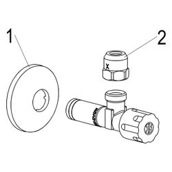 Schlösser Eckventil selbstdichtend, mit Quetschverschraubung DN 10, 3/8" x 10... SCHLOESSER-0072001050001 4044997170243 (Abb. 1)