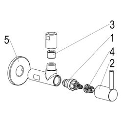 Schlösser Design-Tec Eckventil nicht selbstdichtend, Vivana, 1/2", Chrom hoch... SCHLOESSER-0072301550001 4044997170403 (Abb. 1)