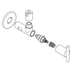 Schlösser Design-Tec Eckventil nicht selbstdichtend, Sparta, 1/2", Chrom hoch... SCHLOESSER-0072351550001 4044997170410 (Abb. 1)