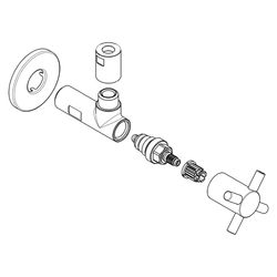 Schlösser Design-Tec Eckventil nicht selbstdichtend, Maya, 1/2", Chrom hochgl... SCHLOESSER-0072401550001 4044997170427 (Abb. 1)