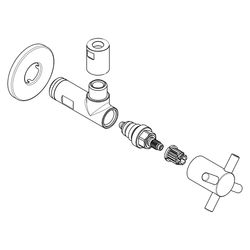 Schlösser Design-Tec Eckventil selbstdichtend, Maya, 1/2", Chrom hochglanz, D... SCHLOESSER-0072411550001 4044997186985 (Abb. 1)