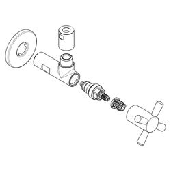 Schlösser Design-Tec Eckventil nicht selbstdichtend, Starlight, 1/2", Chrom h... SCHLOESSER-0072451550001 4044997170434 (Abb. 1)