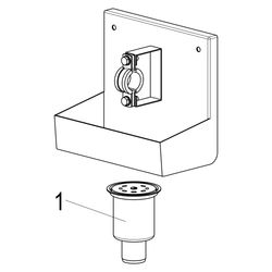 Schlösser Entleerungsrinne, 2-fach, mit Ablaufverschraubung, Dichtung und Bef... SCHLOESSER-0074800200001 4044997197035 (Abb. 1)