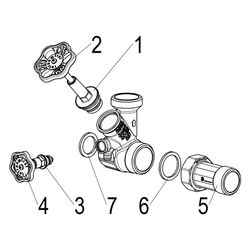 Schlösser Abzweig-T-Ventil, KFR-Ventil mit steigender Spindel, DN 25, Eingang... SCHLOESSER-0076002503001 4044997146729 (Abb. 1)