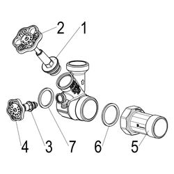 Schlösser Abzweig-T-Ventil, Freistromventil mit steigender Spindel, DN 25, Ei... SCHLOESSER-0075002504001 4044997146354 (Abb. 1)