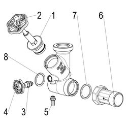 Schlösser Abzweig-T-Ventil, Freistromventil mit steigender Spindel, DN 40, Ei... SCHLOESSER-0075004002001 4044997146453 (Abb. 1)