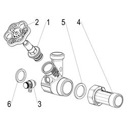 Schlösser Abzweig-T-Ventil, KFR-Ventil mit steigender Spindel, DN 20, Eingang... SCHLOESSER-0076002001001 4044997161326 (Abb. 1)