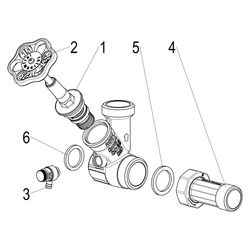 Schlösser Abzweig-T-Ventil, KFR-Ventil mit steigender Spindel, DN 25, Eingang... SCHLOESSER-0076002501001 4044997161340 (Abb. 1)