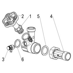 Schlösser Abzweig-T-Ventil, Freistromventil mit nichtsteigender Spindel, DN 2... SCHLOESSER-0077002001001 4044997181553 (Abb. 1)