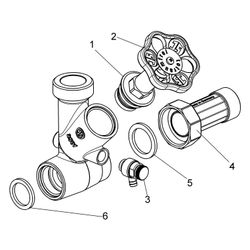 Schlösser Abzweig-T-Ventil KFR, Freistromventil mit nichtsteigender Spindel, ... SCHLOESSER-0078002002001 4044997181607 (Abb. 1)