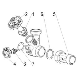 Schlösser Abzweig-T-Ventil, Freistromventil mit nichtsteigender Spindel, DN 2... SCHLOESSER-0077002503001 4044997176757 (Abb. 1)